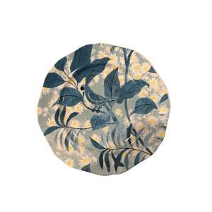 ANTHROPOLOGIE Paule Marrot Francaise Blue Parrot Salad Plates SET OF THREE